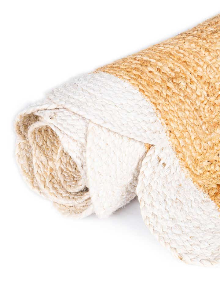 8' x 8' Handmade Scallop Braided Jute Round Rug