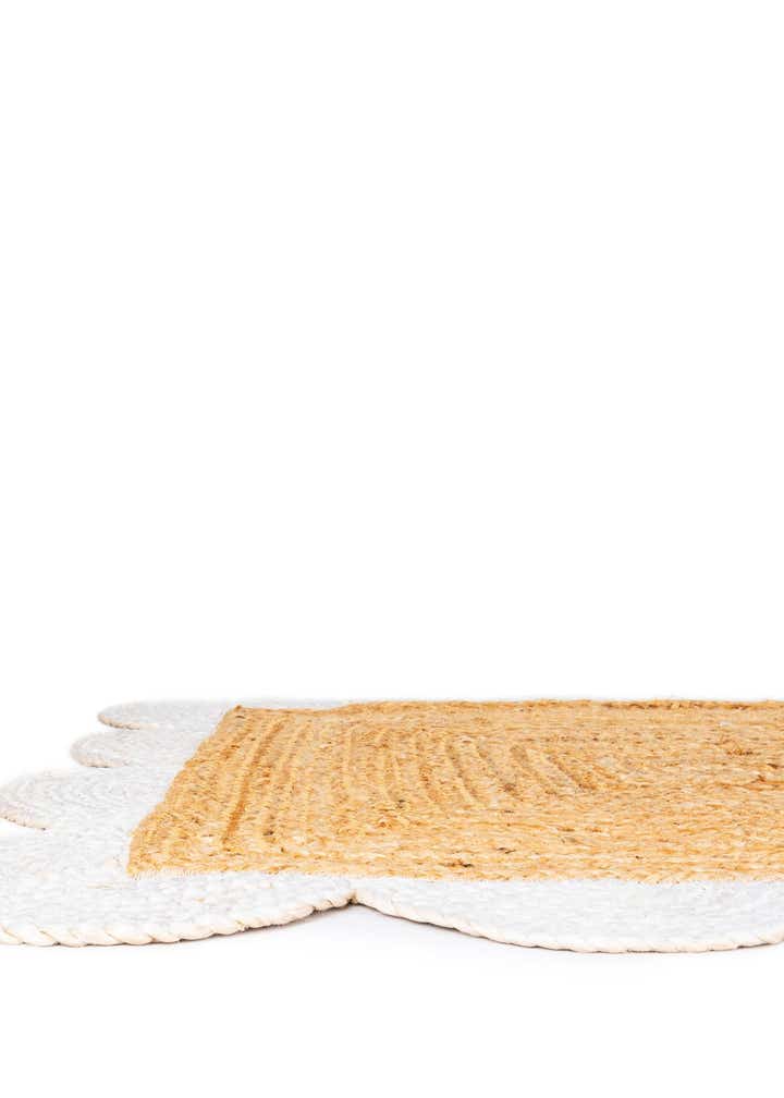 2' x 6' 1 Handmade Scallop Braided Jute Runner Rug