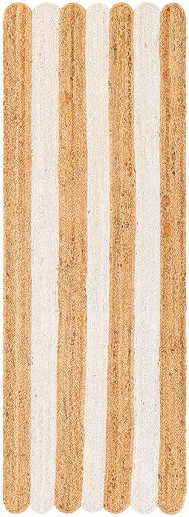 2' x 6' 1 Handmade Scallop Braided Jute Runner Rug