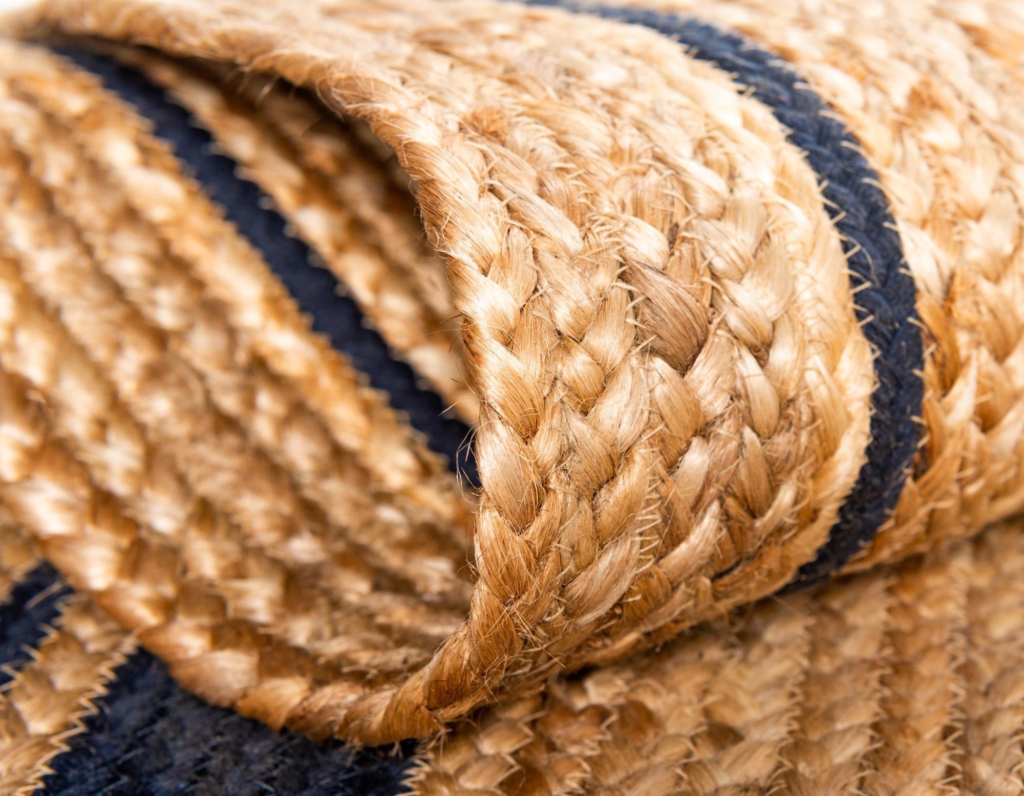 8' x 10' Handmade Braided Jute Rug