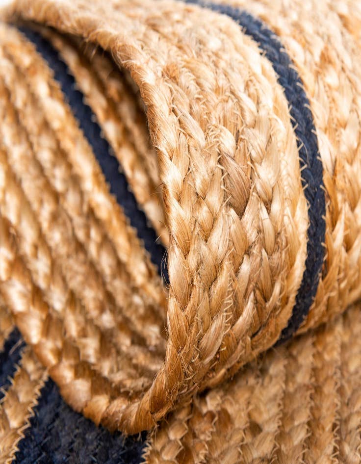 Detail image of 8' x 10'  Hand Braided Jute Rug