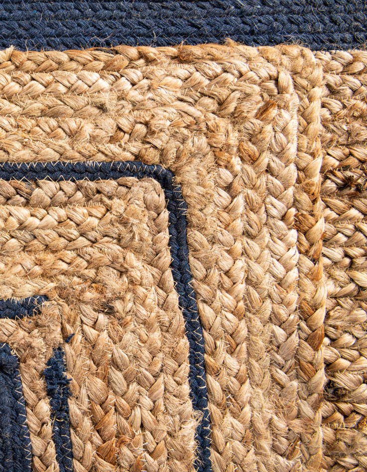 Detail image of 6' 1 x 9'  Hand Braided Jute Rug