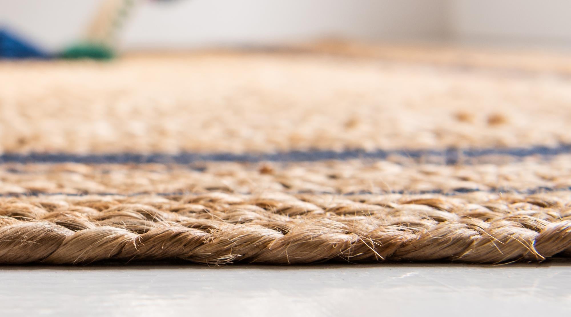 8' x 8' Handmade Braided Jute Round Rug