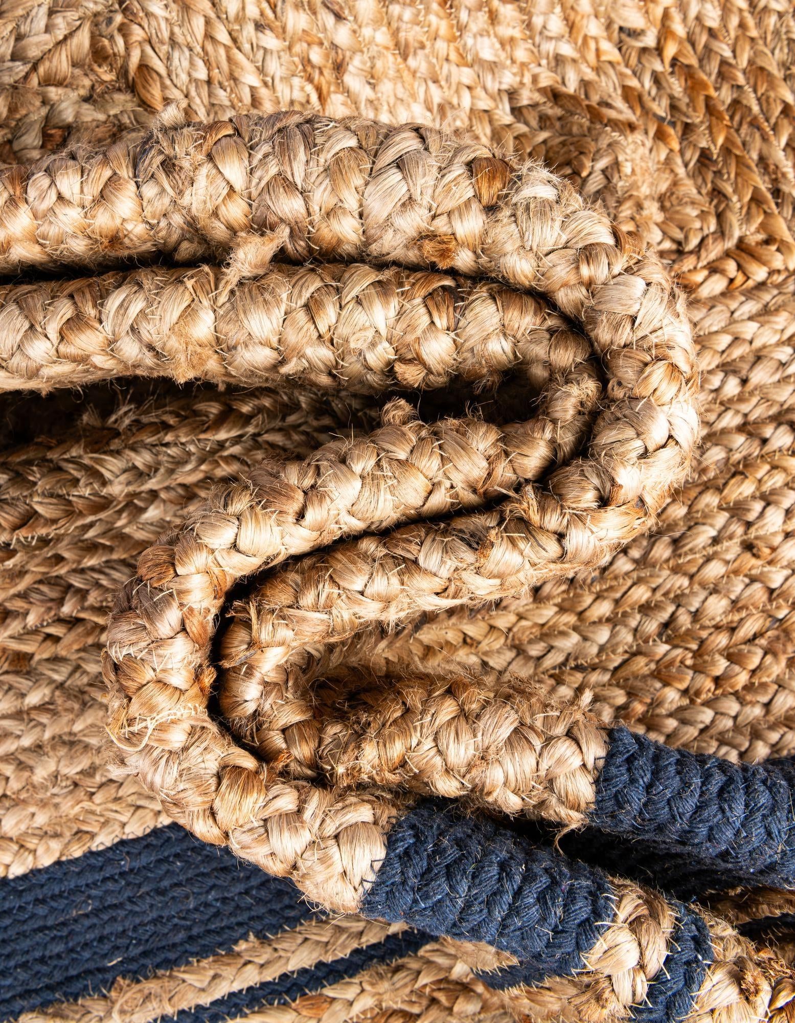 8' x 8' Handmade Braided Jute Round Rug