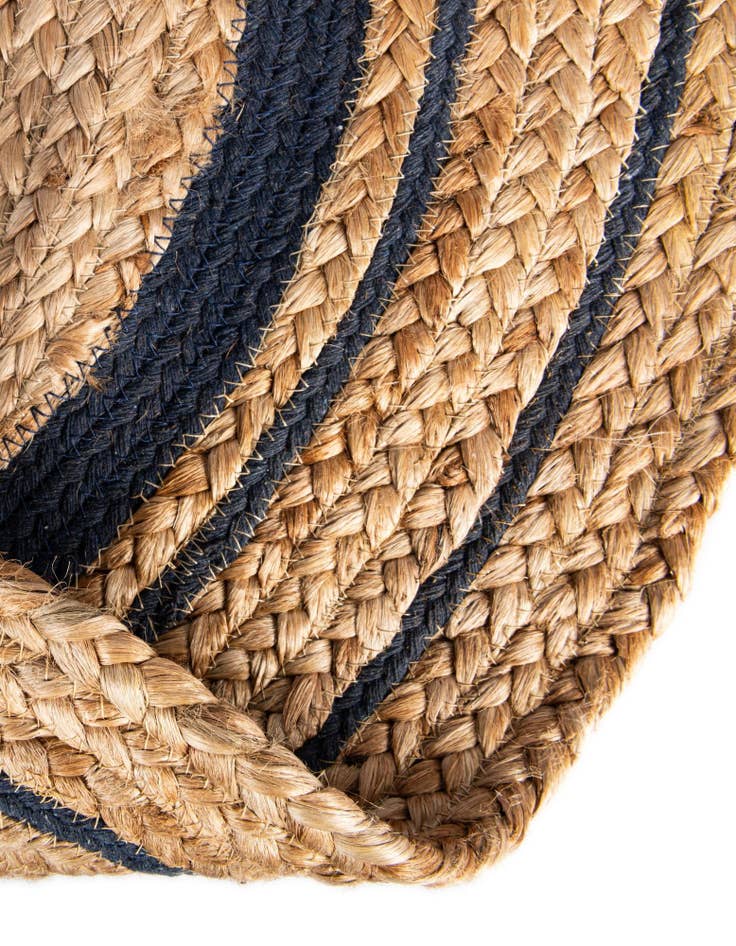 Detail image of 8' x 8'  Hand Braided Jute Round Rug