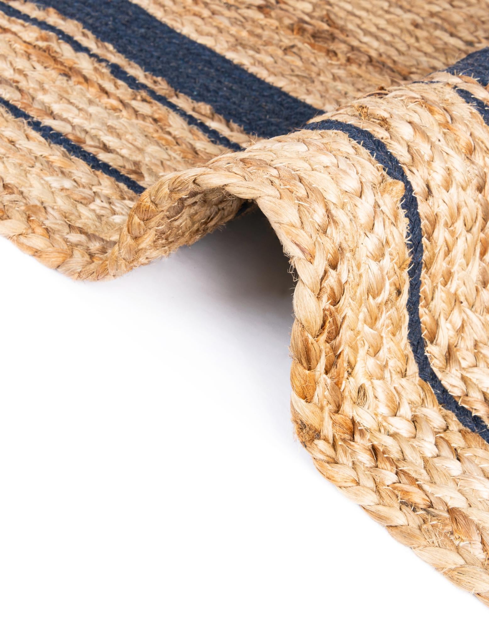 8' x 8' Handmade Braided Jute Round Rug