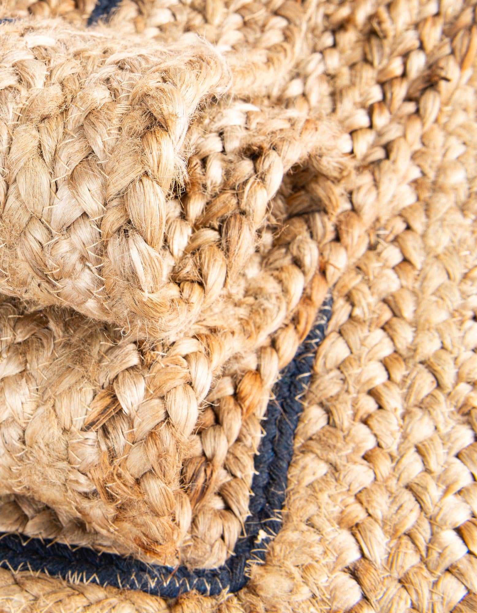 8' x 8' Handmade Braided Jute Round Rug