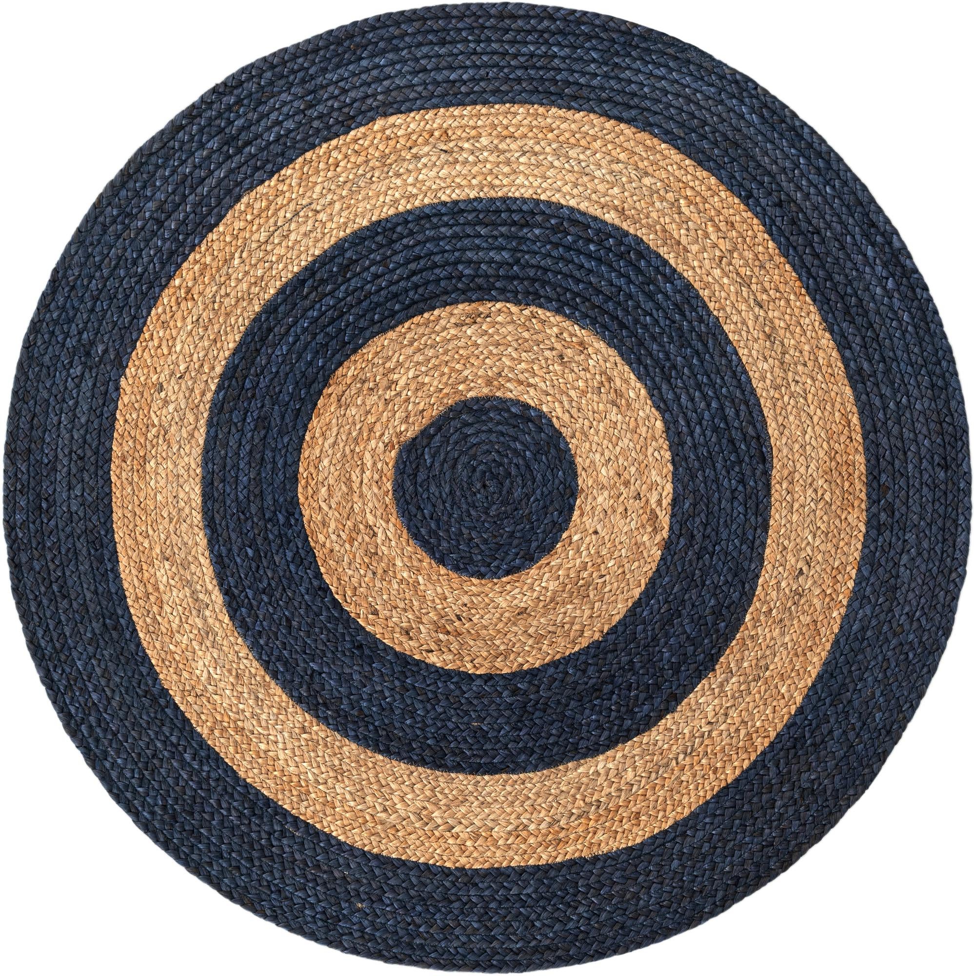 4' 1 x 4' 1 Handmade Braided Jute Round Rug