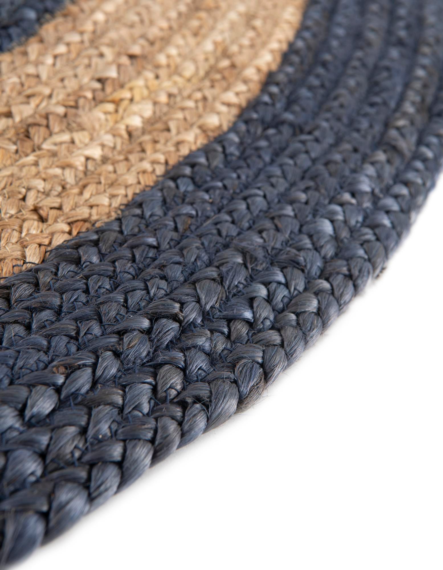 3' 3 x 3' 3 Handmade Braided Jute Round Rug