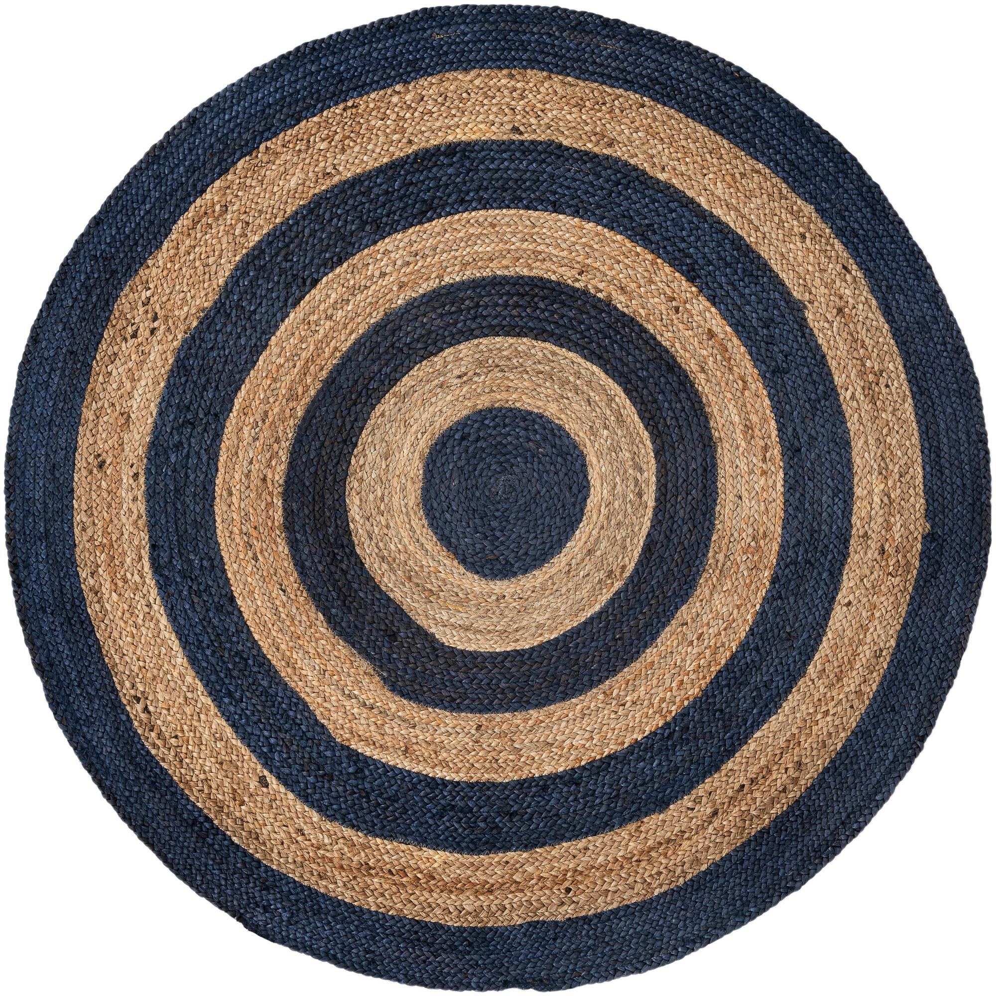 5' 1 x 5' 1 Handmade Braided Jute Round Rug