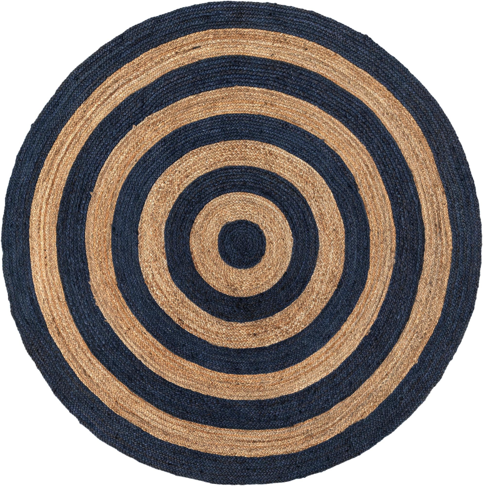 7' 1 x 7' 1 Handmade Braided Jute Round Rug
