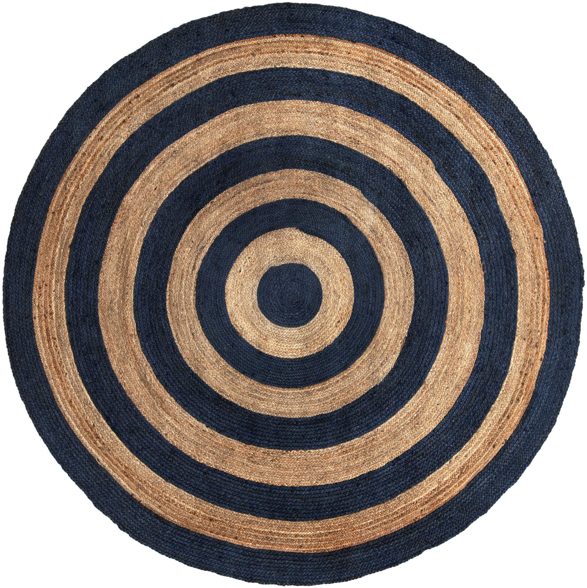 8' x 8' Handmade Braided Jute Round Rug