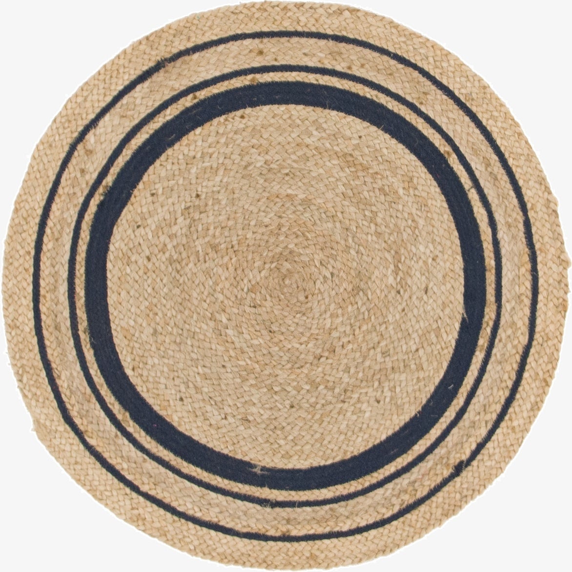 3' 3 x 3' 3  Hand Braided Jute Round Rug