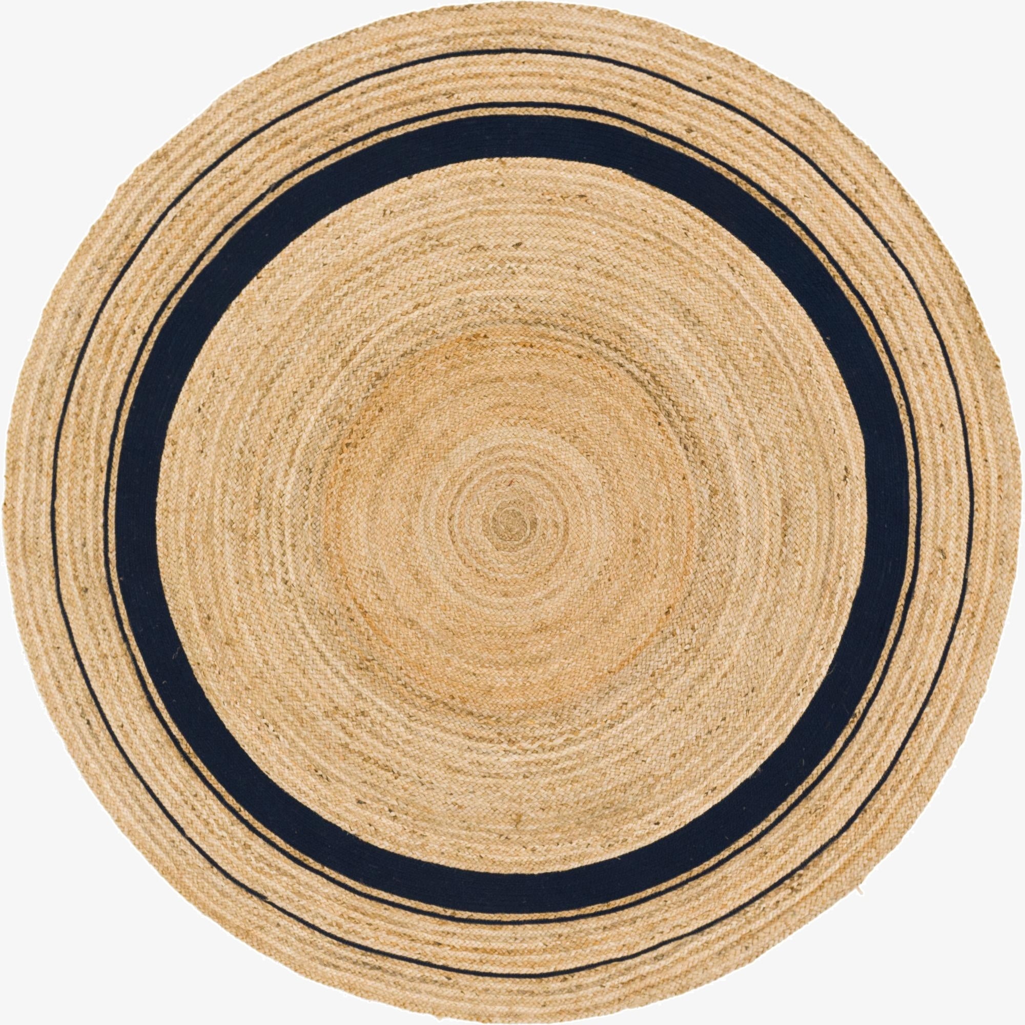 Primary image 8' x 8'  Hand Braided Jute Round Rug