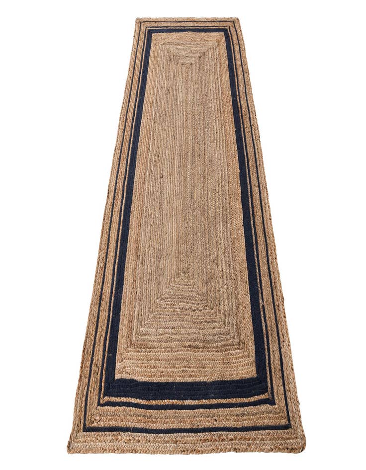 Detail image of 4' 3 x 9' 1  Hand Braided Jute Runner Rug