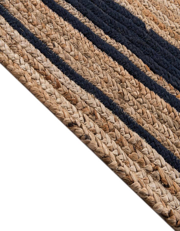 Detail image of 4' 3 x 9' 1  Hand Braided Jute Runner Rug
