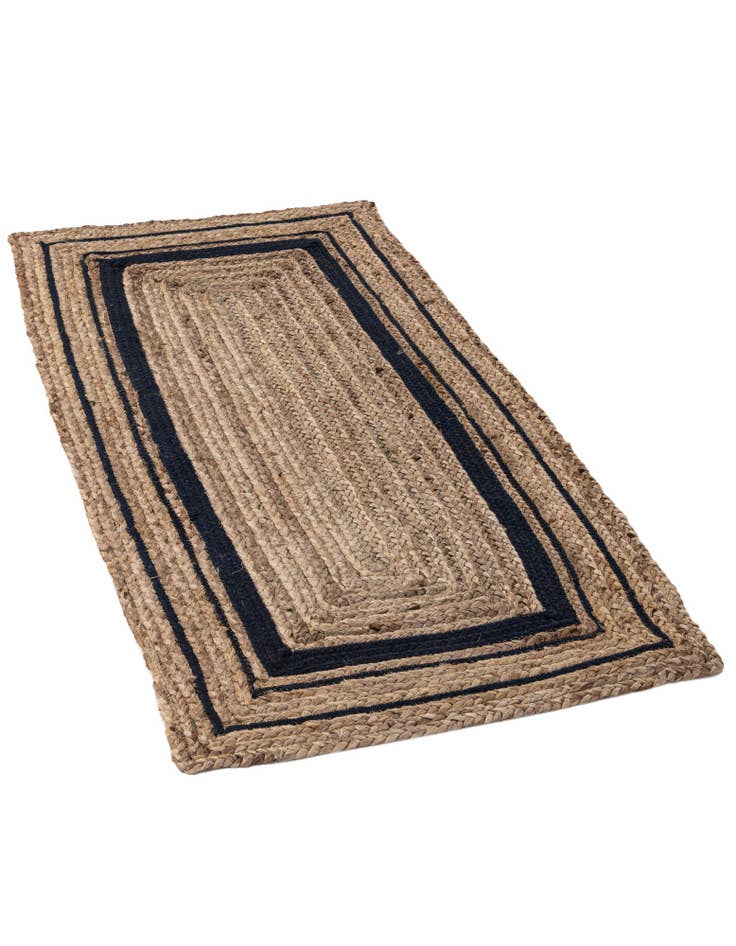 Detail image of 2' 6 x 4' 11  Hand Braided Jute Runner Rug