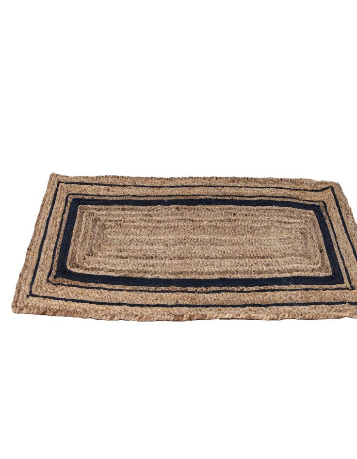 Detail image of 2' 6 x 4' 11  Hand Braided Jute Runner Rug