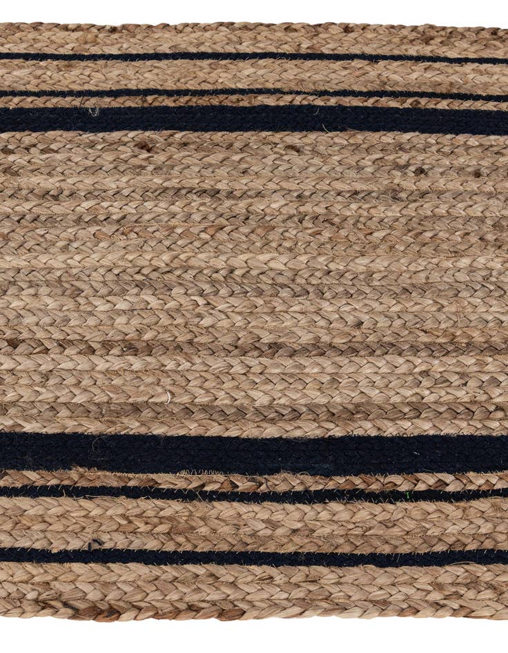Detail image of 2' 6 x 4' 11  Hand Braided Jute Runner Rug