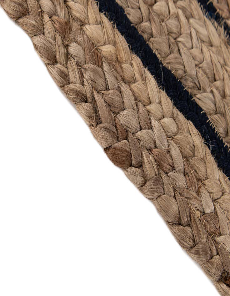 Detail image of 2' 6 x 4' 11  Hand Braided Jute Runner Rug
