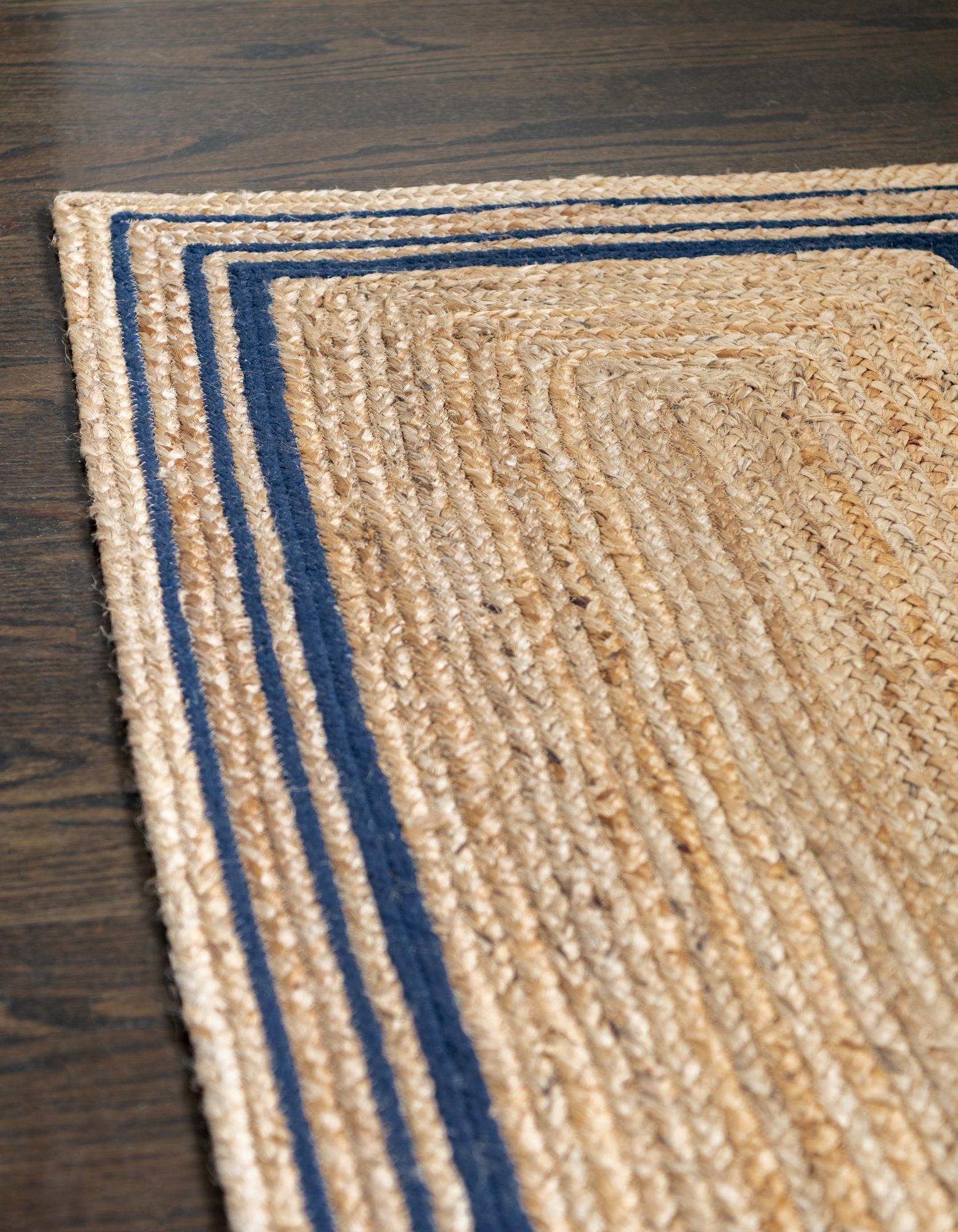 2' 6 x 6' 1 Handmade Braided Jute Runner Rug