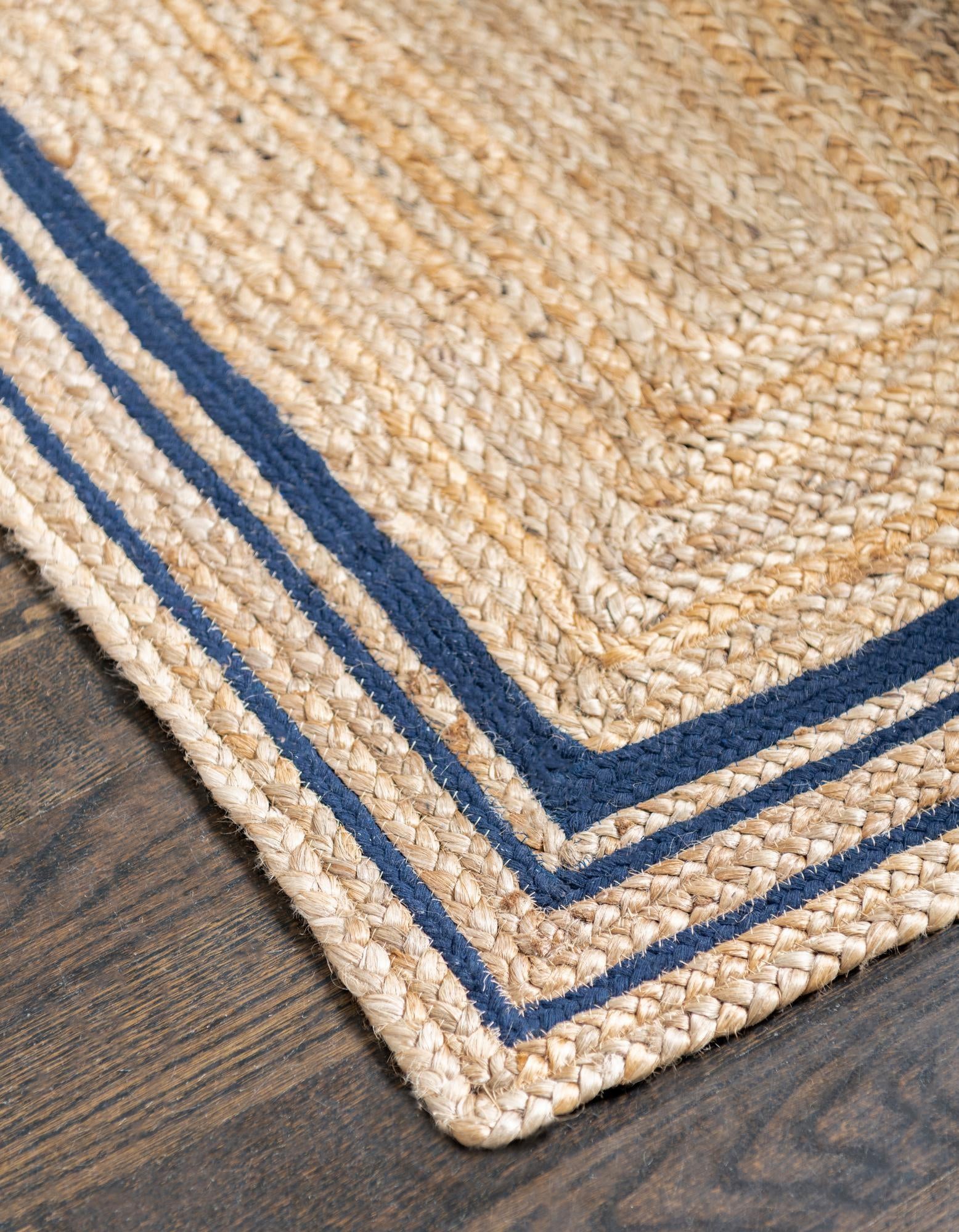 2' 6 x 6' 1 Handmade Braided Jute Runner Rug