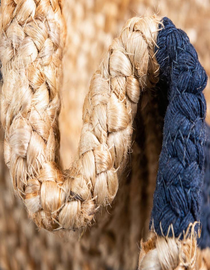 Detail image of 2' 6 x 6' 1  Hand Braided Jute Runner Rug