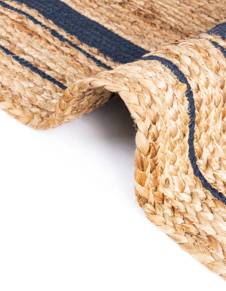 Detail image of 2' 6 x 6' 1  Hand Braided Jute Runner Rug