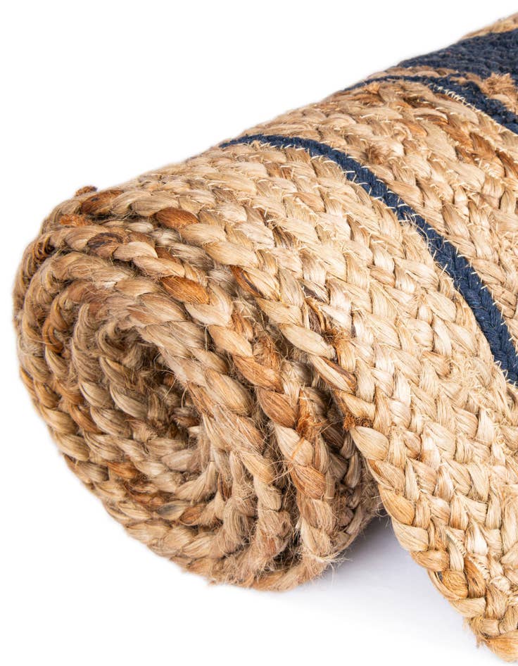 Detail image of 2' 6 x 6' 1  Hand Braided Jute Runner Rug