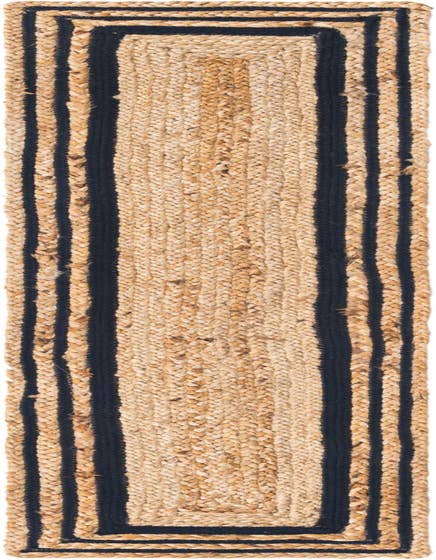 Detail image of 1' 2 x 6' 1  Hand Braided Jute Table Runner Rug
