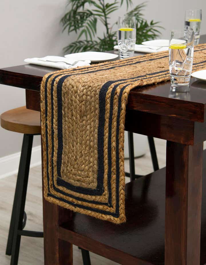 35cm x 305cm Handgefertigt Braided Jute Tischläufer Teppich
