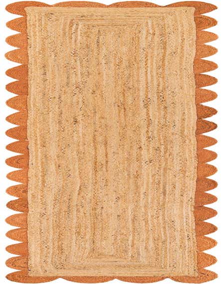 2' 7 x 12' Handmade Scallop Braided Jute Runner Rug