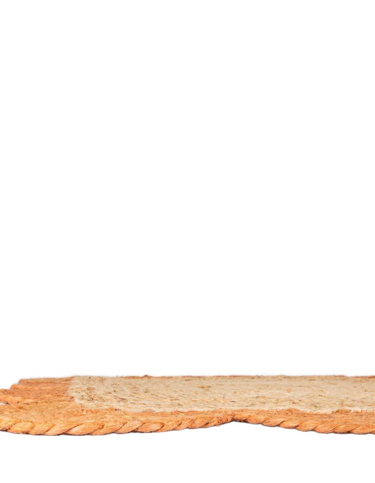 Detail image of 2' x 4' 1  Hand Scallop Braided Jute Runner Rug