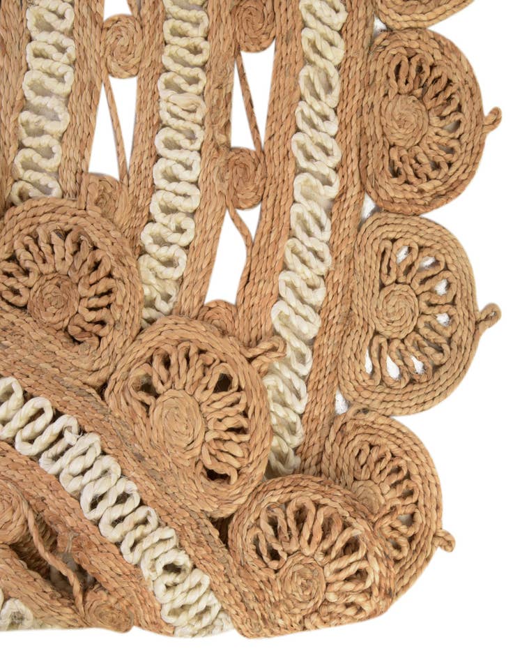 Detail image of 7' 10 x 10' Handmade Braided Jute Oval Rug