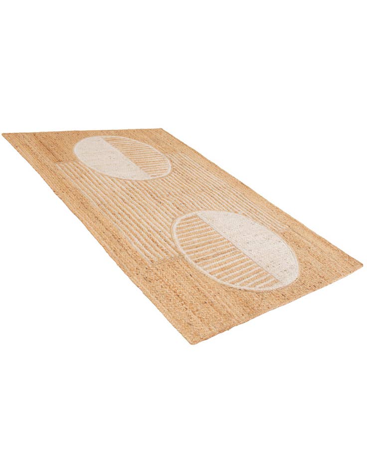 Detail image of 4' 1 x 6' 1 Handmade Braided Jute Rug