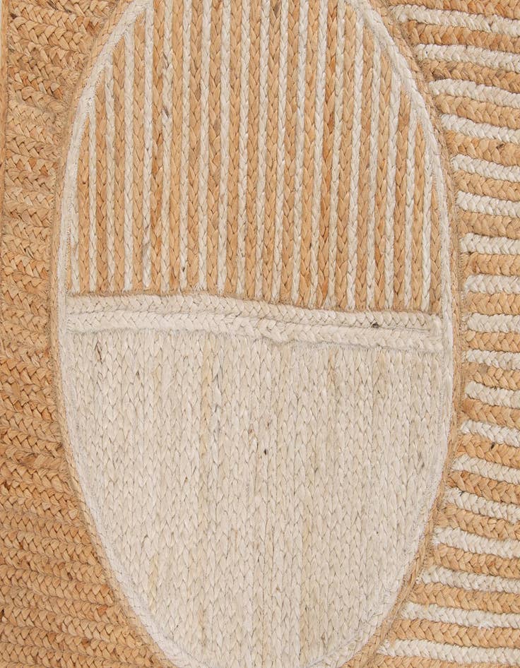 Detail image of 4' 1 x 6' 1 Handmade Braided Jute Rug