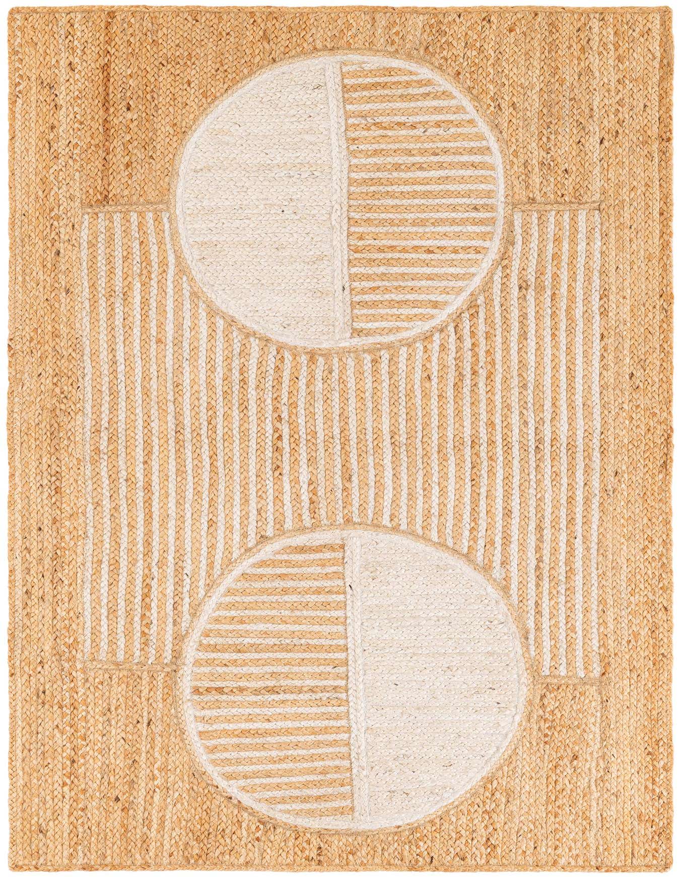 4' 1 x 6' 1 Handmade Braided Jute Rug