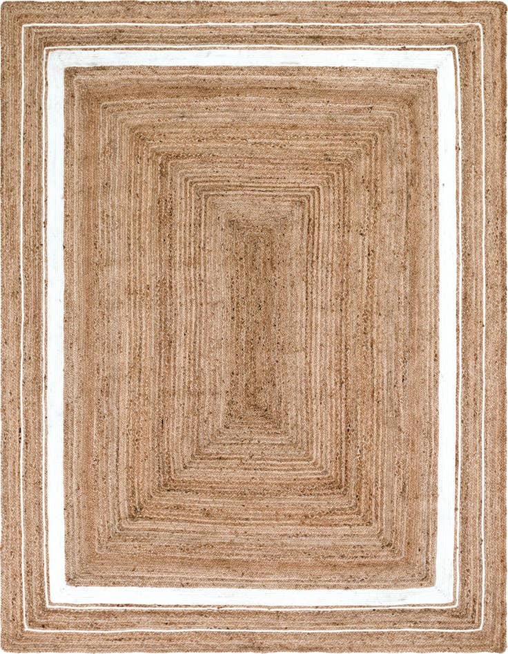 Detail image of 9' x 12' 2  Hand Braided Jute Rug