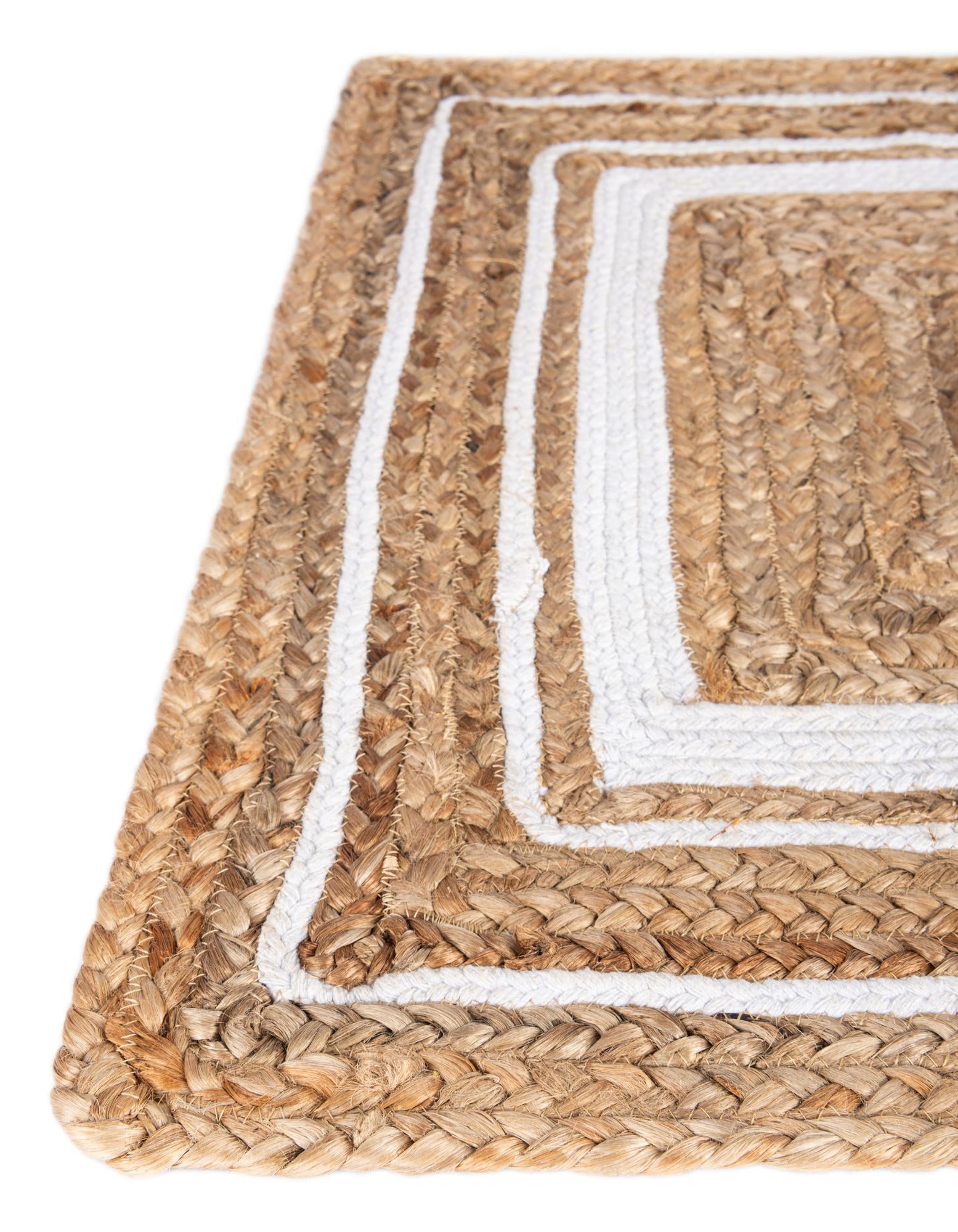 6' 1 x 9' Handmade Braided Jute Rug