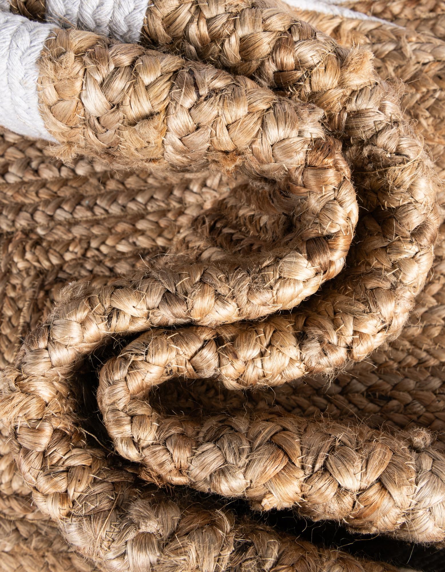 6' 1 x 9' Handmade Braided Jute Rug