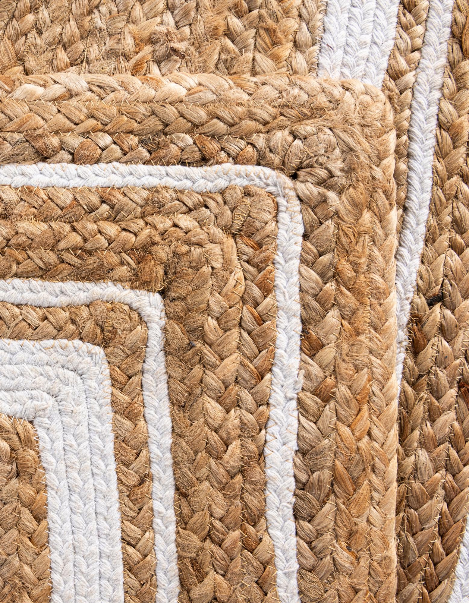 6' 1 x 9' Handmade Braided Jute Rug