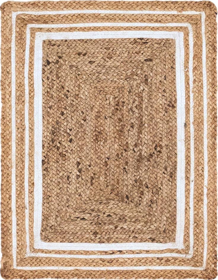 Detail image of 2' x 3' 1  Hand Braided Jute Rug
