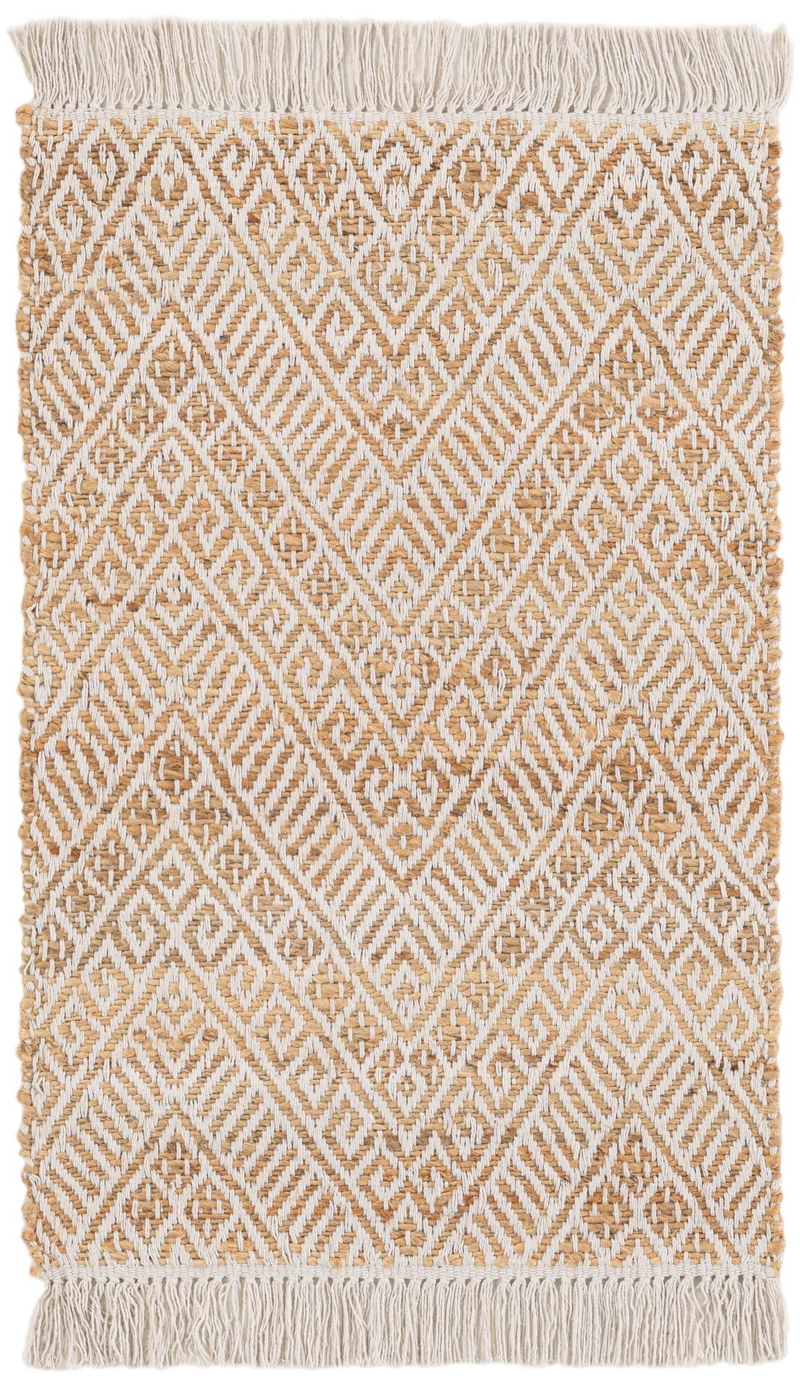 2' x 3' 1 Handmade Braided Jute Rug
