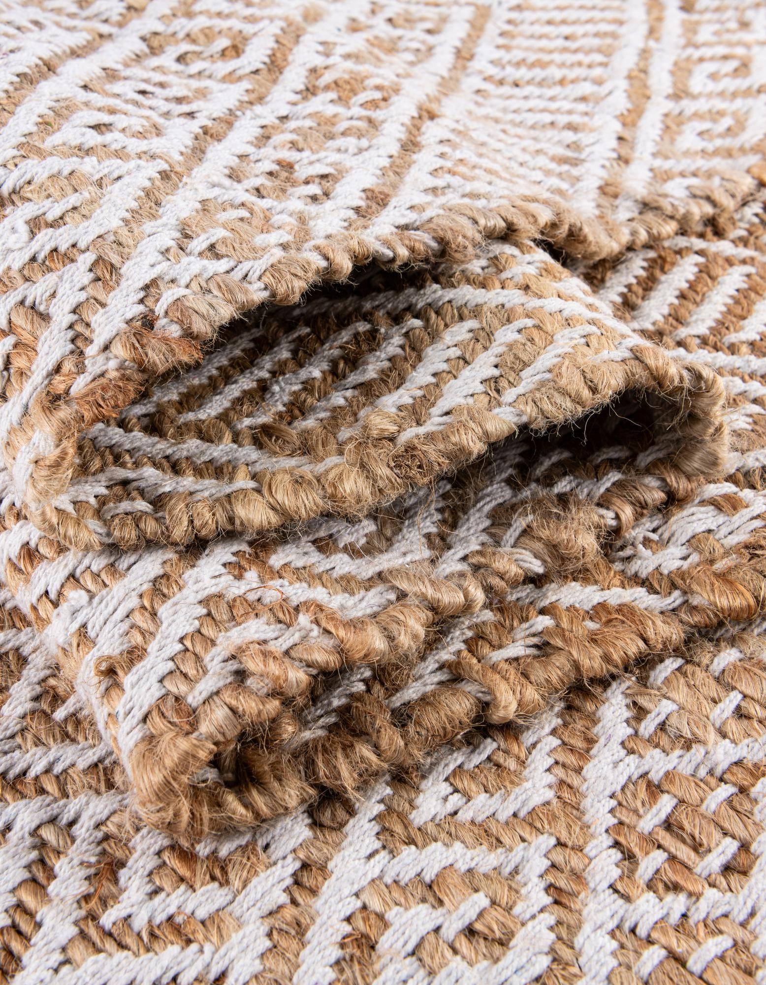 9' x 12' Handmade Braided Jute Rug
