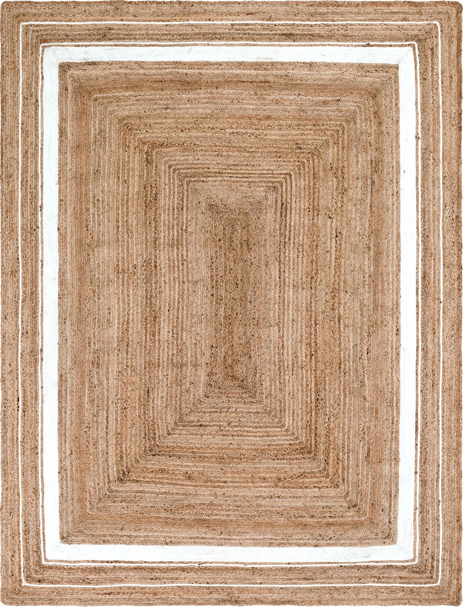9' x 12' 2  Hand Braided Jute Rug