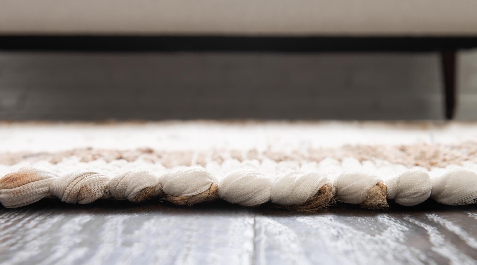4' 1 x 6' 1 Hand Woven Chindi Jute Rug