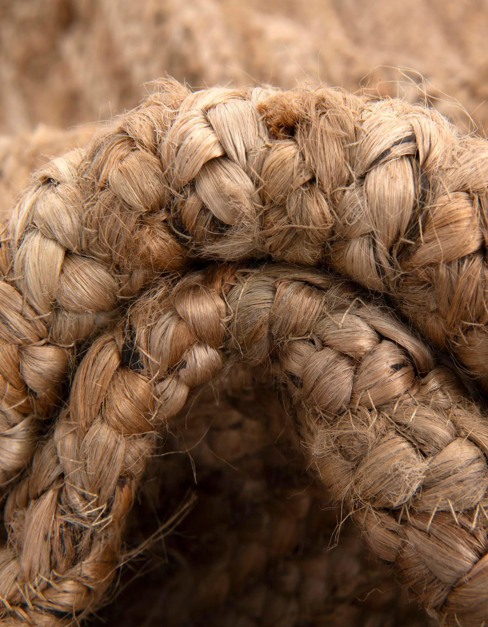 8' x 8' Handmade Braided Jute Round Rug
