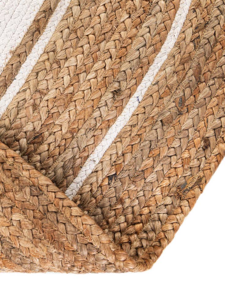 Detail image of 8' x 8'  Hand Braided Jute Round Rug