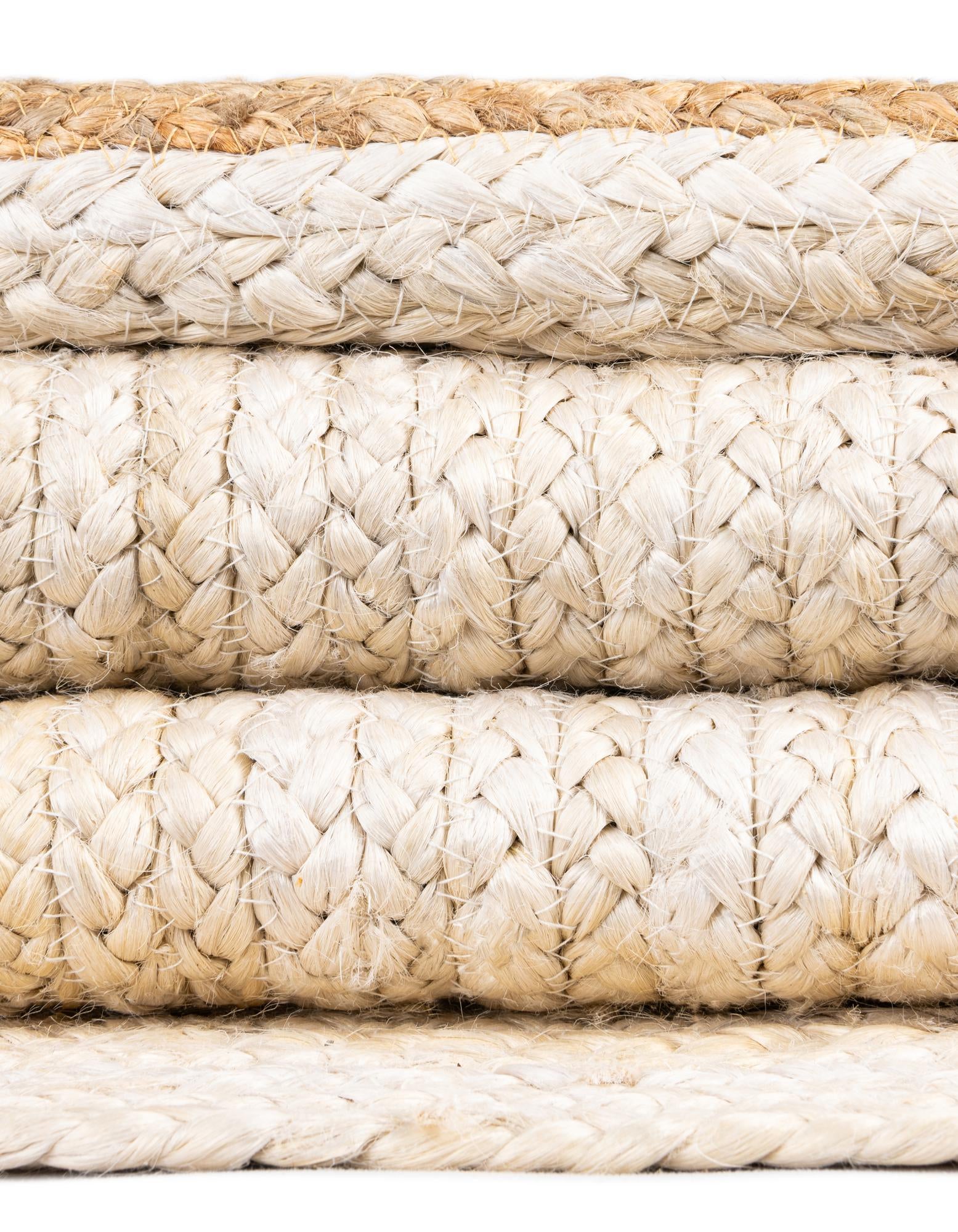 3' 3 x 3' 3 Handmade Braided Jute Round Rug