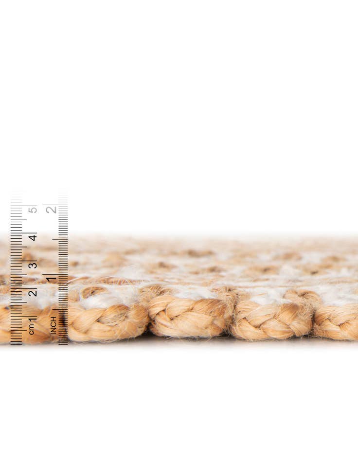 Detail image of 3' 1 x 3' 1 Handmade Braided Jute Round Rug